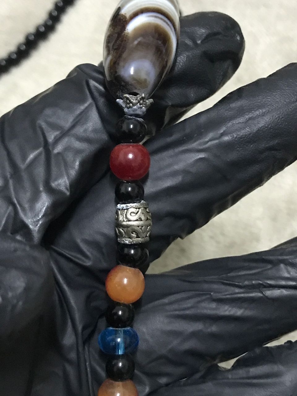 Japanese Brand Ocean Jasper & Black Onyx Stones Women Necklace Size ONE SIZE - 2 Thumbnail