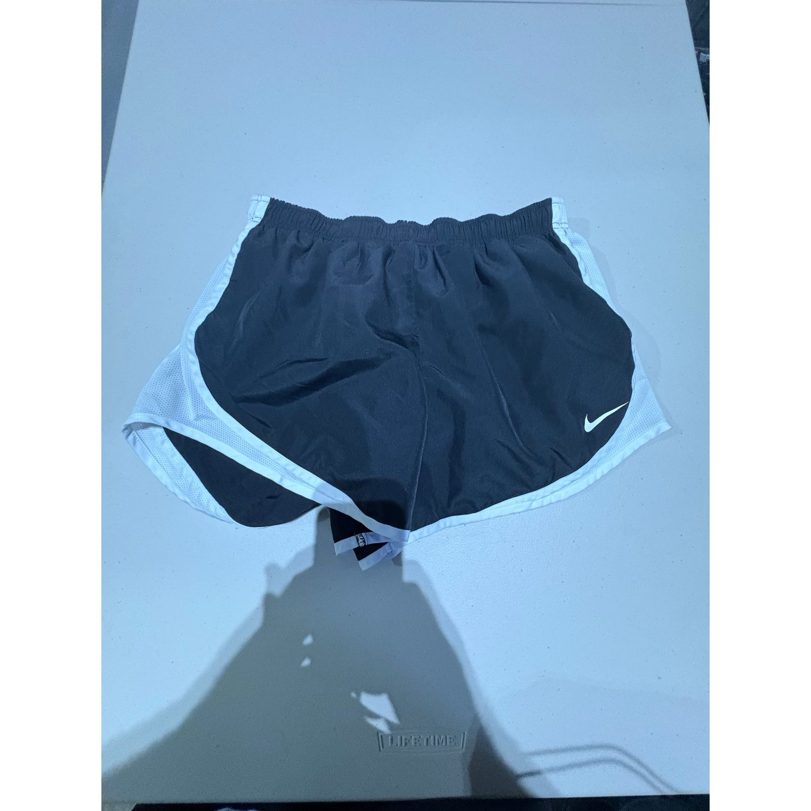 Nike Nike Dri Fit Womens XL Black Gray Running Athletic Shorts Size 34" / US 12 / IT 48 - 2 Thumbnail