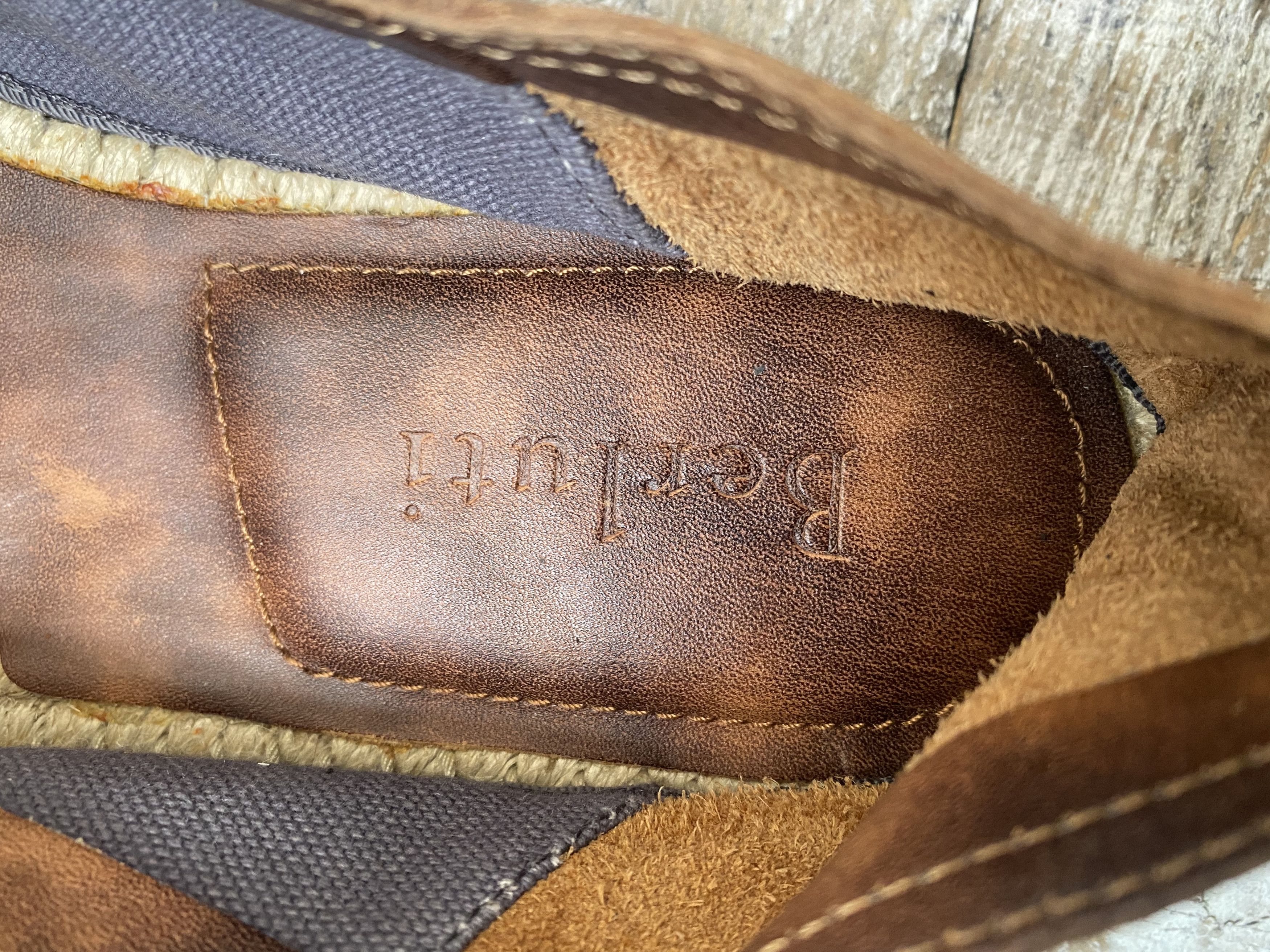Berluti × Designer Berluti espadrille scritto signature slip on shoes sz 8 Size US 9 / EU 42 - 14 Thumbnail