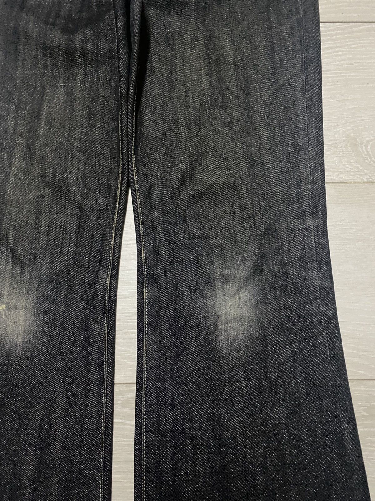 Jun Takahashi Vintage Japanese Brand Uniqlo Black Denim Flare Jeans Size US 29 - 8 Thumbnail