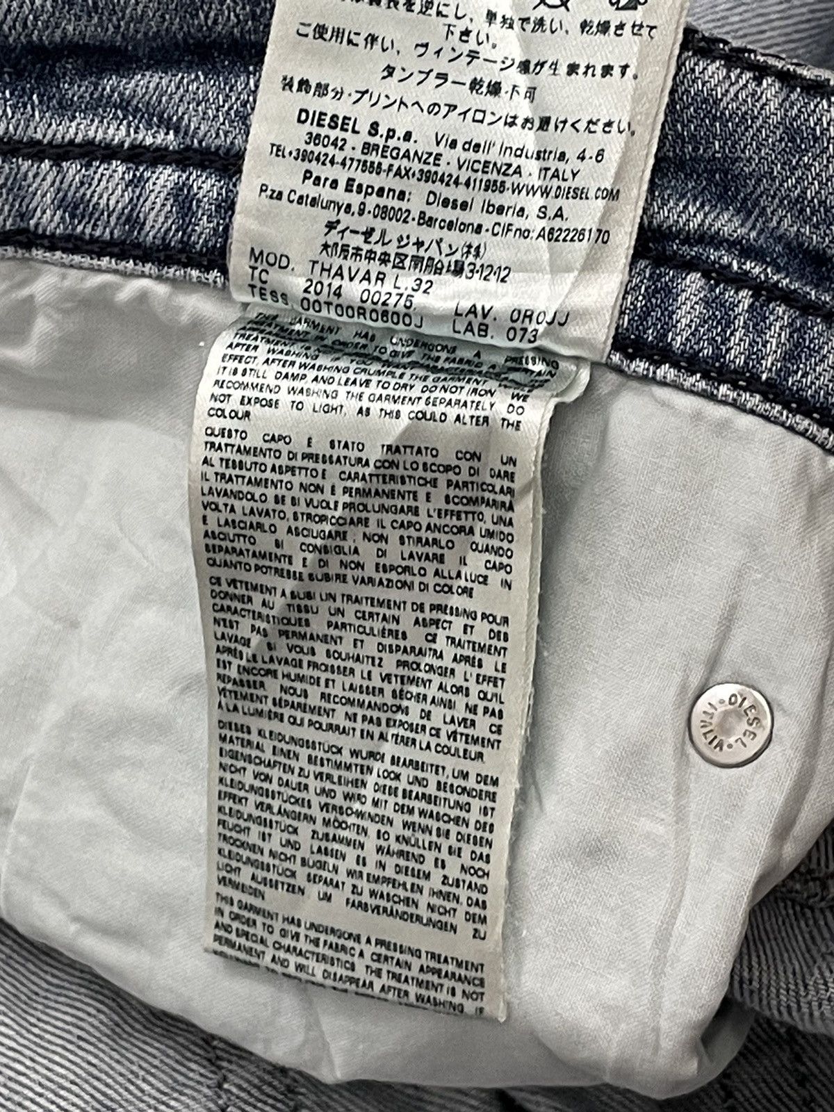 Diesel Diesel Industry Jacob Cohen Stretch Denim Pants (AE24) Size US 31 - 22 Thumbnail