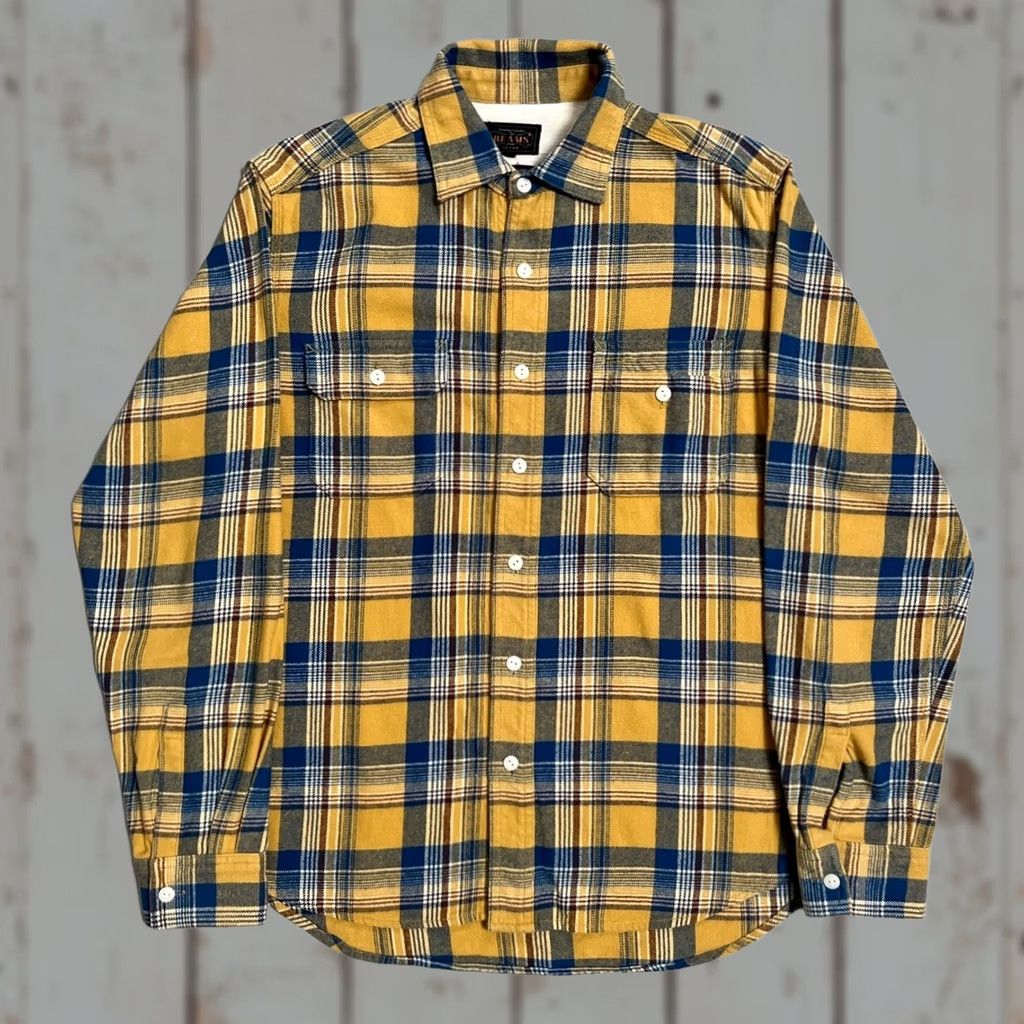 Beams Plus Beams Japan Mid-Heavy Cotton Rayon Flannel Check Work Shirt Vintage Style L Mens Size US L / EU 52-54 / 3 - 1 Thumbnail