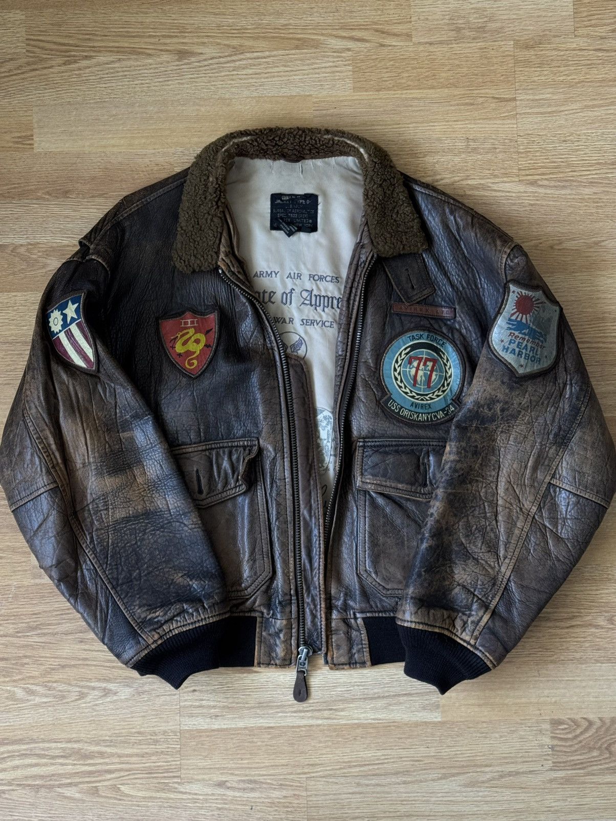 Avirex Vintage 80s Avirex leather bomber Size US L / EU 52-54 / 3 - 1 Thumbnail