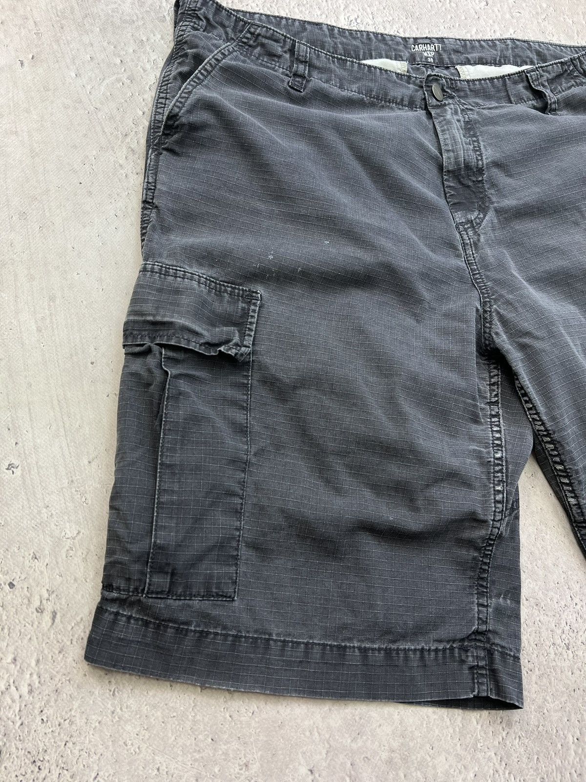 Carhartt × Vintage Carhartt Shorts Carpenter cargo faded Work Shorts Y2K Size US 38 / EU 54 - 5 Thumbnail