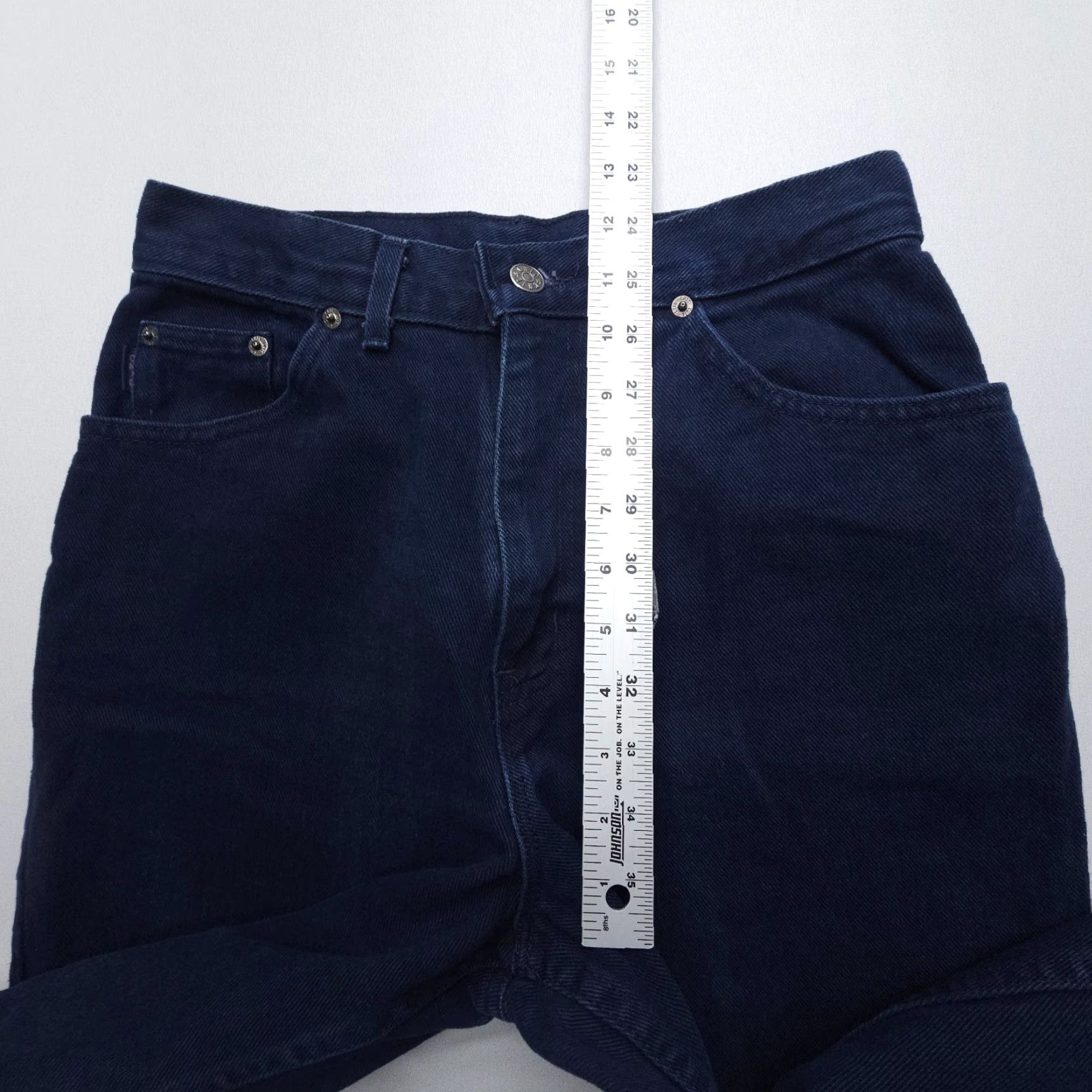 Vintage VINTAGE CHIC Jeans Women 8 High Rise Dark Wash Blue 90s Denim Mom Jeans Womens Size 30" / US 8 / IT 44 - 6 Thumbnail