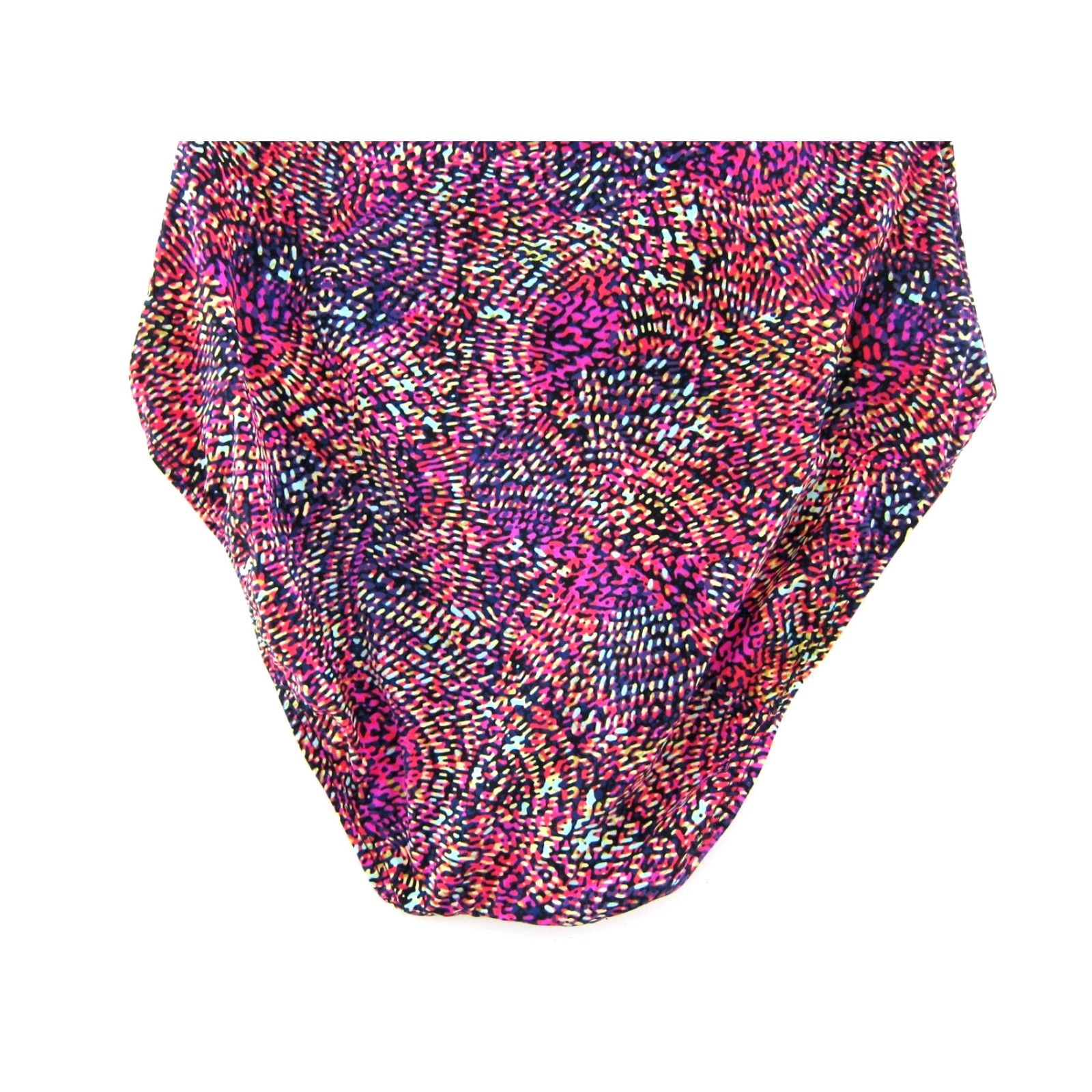 Vintage CHRISTINA Pink Blue Geometric Polka Dot One Piece Swimsuit Women 8D Size ONE SIZE - 6 Thumbnail