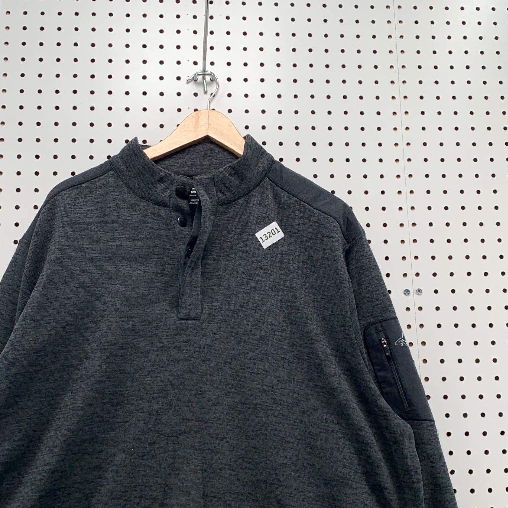 Logo 7 GREG NORMAN Sweater Pullover 2XL Gray Black Shark Logo Golf 1/4 Snap Mens Size US XXL / EU 58 / 5 - 5 Thumbnail