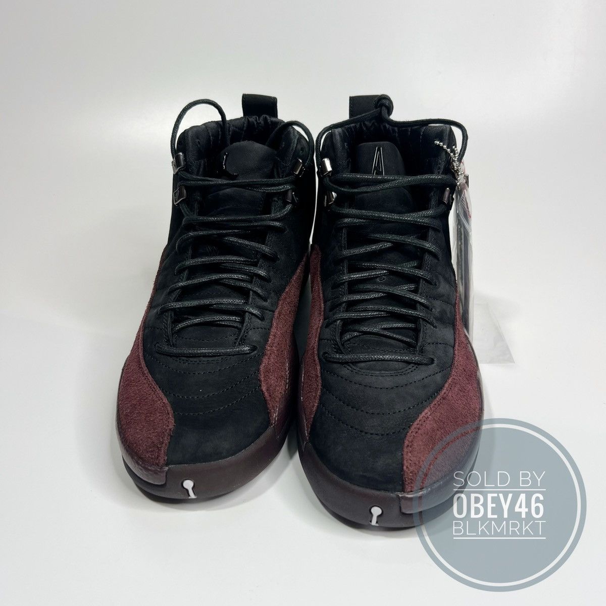A Ma Maniere × Jordan Brand A Ma Maniere Air Jordan 12 Black Size 9.5M 11 W Size US 9.5 / EU 42-43 - 3 Thumbnail