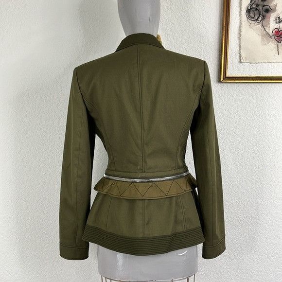 Altuzarra Altuzarra Olive Green Double-Breasted Peplum Quilted Officer Size M / US 6-8 / IT 42-44 - 7 Thumbnail
