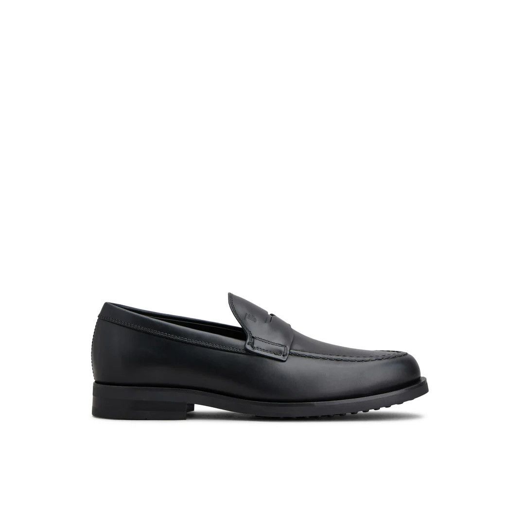 TOD'S Black Leather Moccasins New & Authentic (Men's size:8.