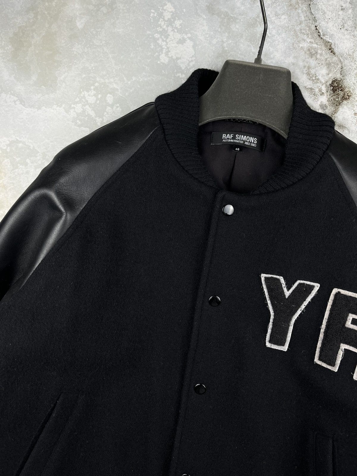 Raf Simons AW02 Raf Simons Virginia Creeper Leather Varsity Jacket Size US S / EU 44-46 / 1 - 14 Thumbnail