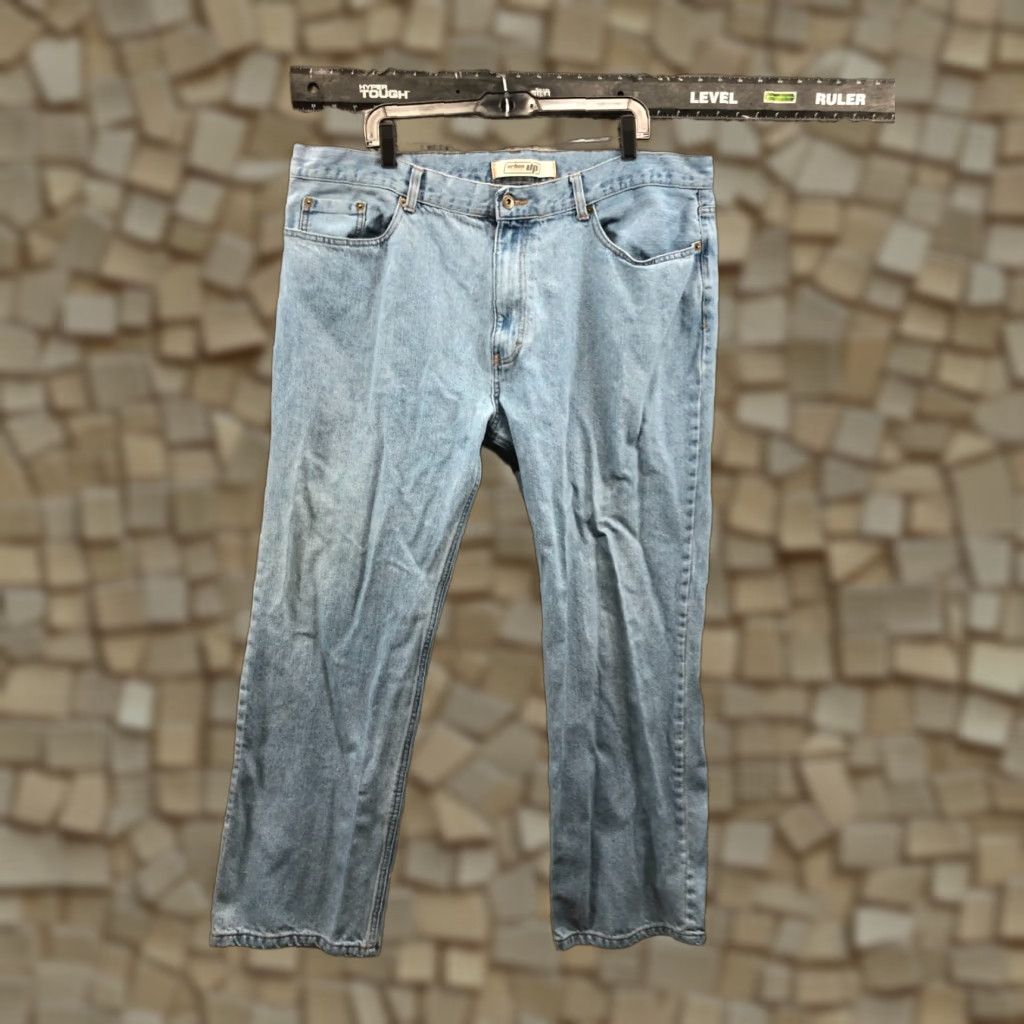 Vintage Urban Pipeline Jeans Main Right? Actually: Urban Pipeline Jeans Straight Mid Blue Denim 42x30 Mens Regular Belt Loops 5-Pocket Vintage No Size US 42 / EU 58 - 1 Thumbnail
