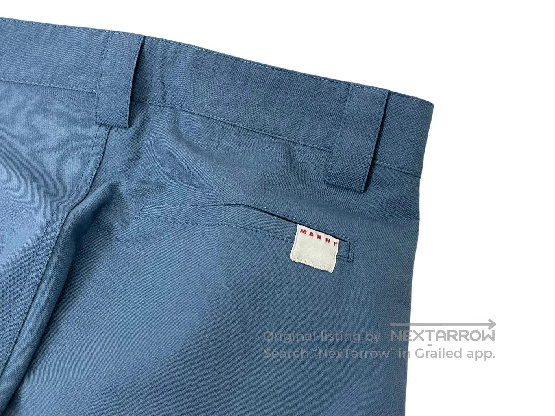 Marni MARNI Blue Tie Dye Drawcord Wide Leg Dress Pants Size US 32 / EU 48 - 6 Thumbnail