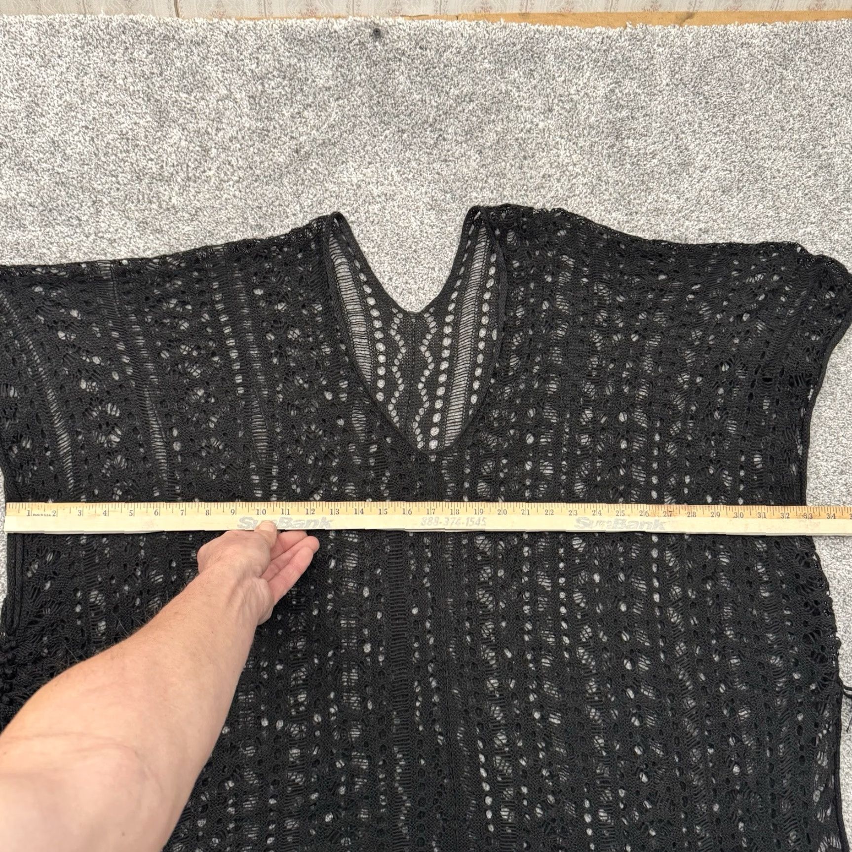 Vintage Unbranded Cover Up Women One Size Black Boho Beach Sheer Hippie Y2K Inspired Size ONE SIZE - 5 Thumbnail
