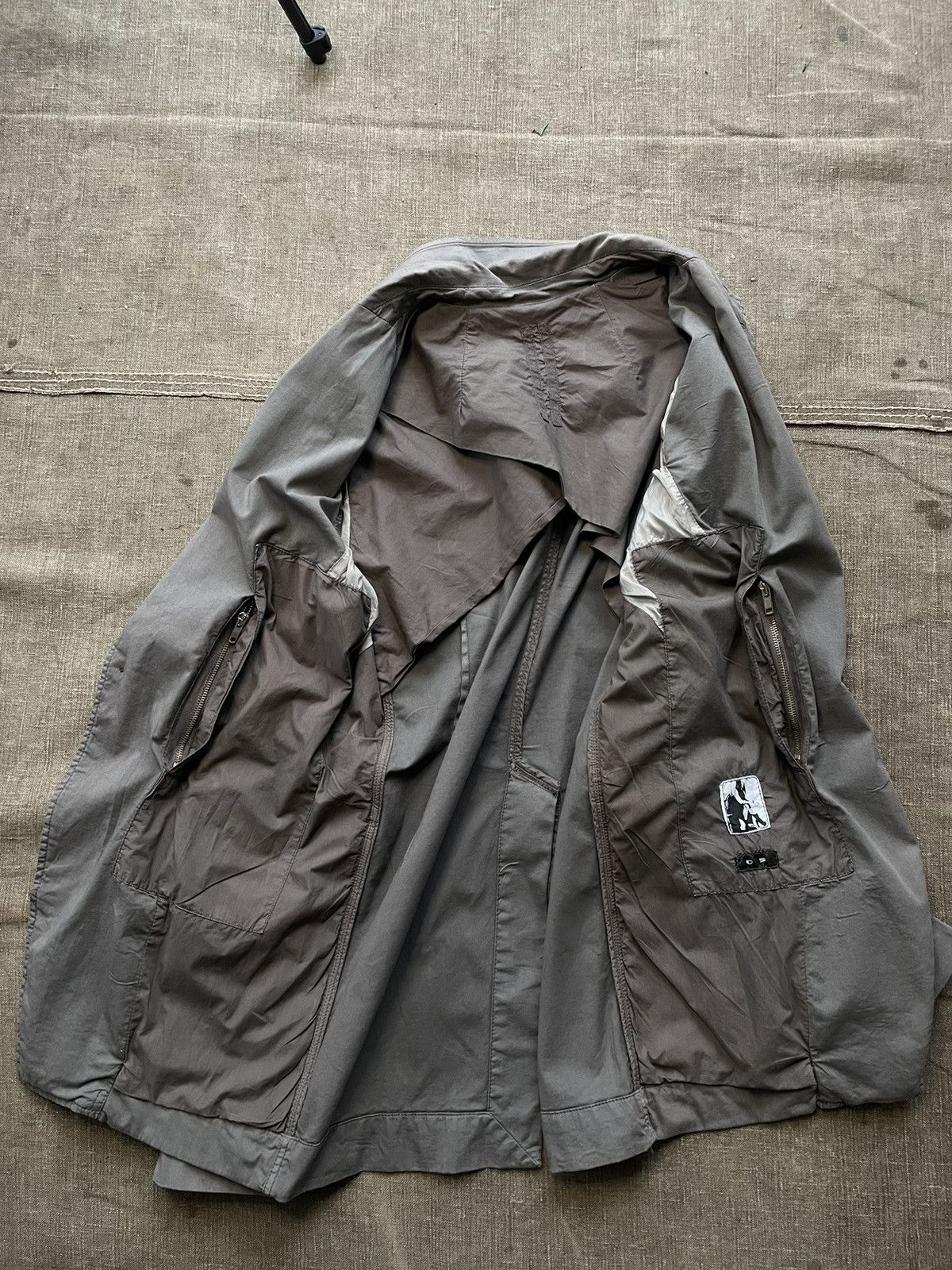 Rick Owens × Rick Owens Drkshdw Single button cotton blazer Size 46R - 7 Thumbnail