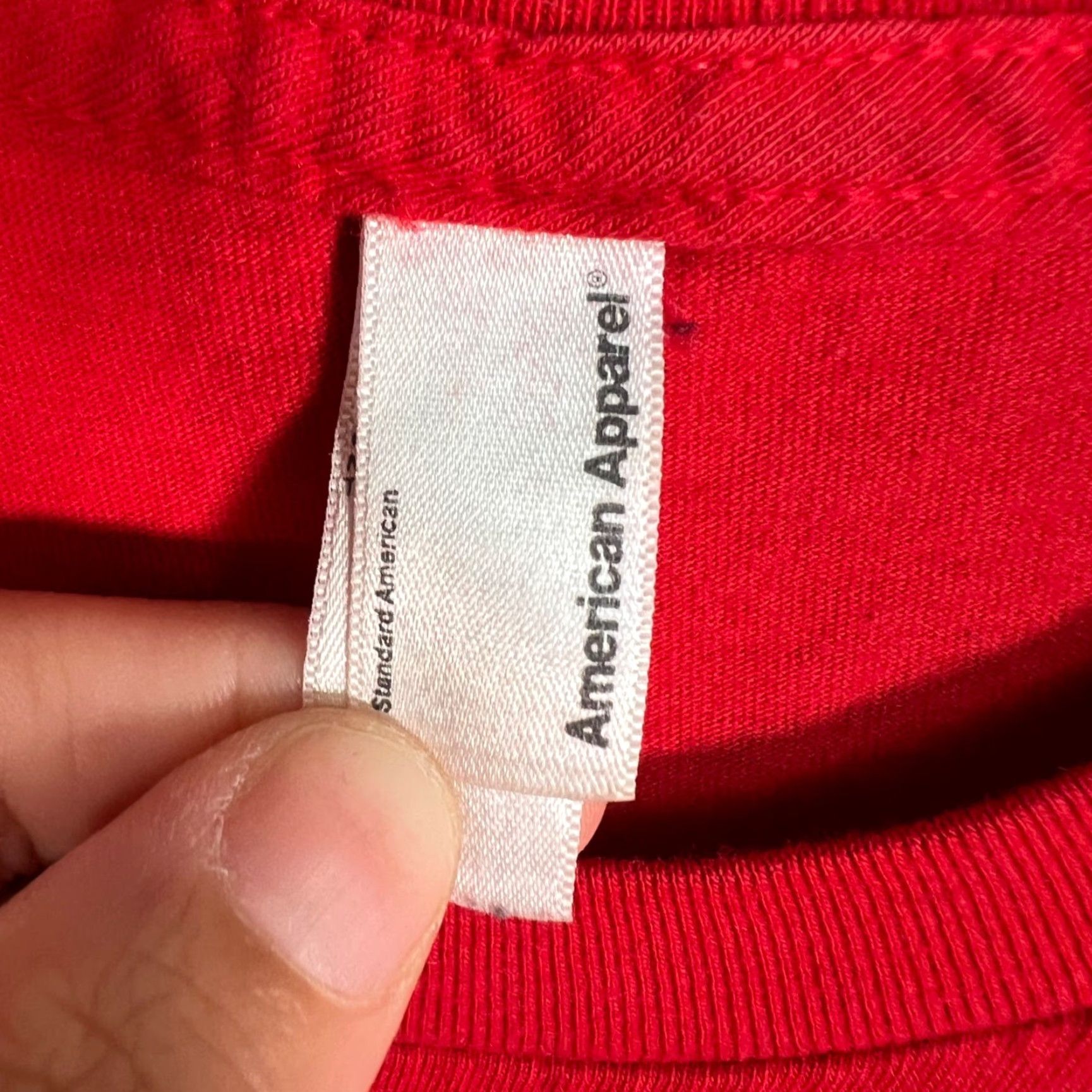 American Apparel VINTAGE Y2K Apple iPhone Graphic T-Shirt Mens Large Red Cotton Short Sleeve Logo Size US L / EU 52-54 / 3 - 3 Thumbnail
