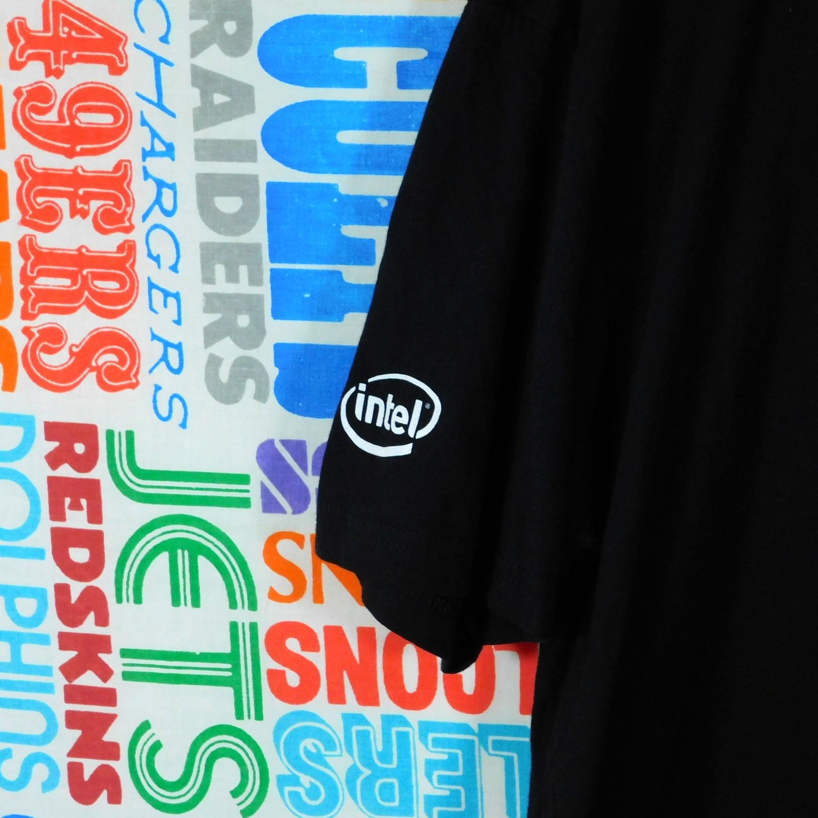 Next Level Intel Power Up Lightning Graphic Tee Size XL Double Sided Size US XL / EU 56 / 4 - 6 Thumbnail