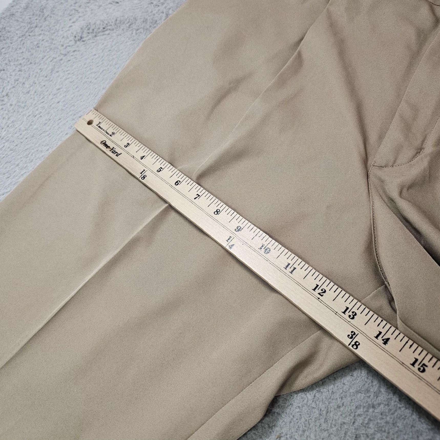 Nike Nike Dress Pants Mens 36x32 Beige Polyester Flat Front Business Casual Size US 36 / EU 52 - 4 Thumbnail