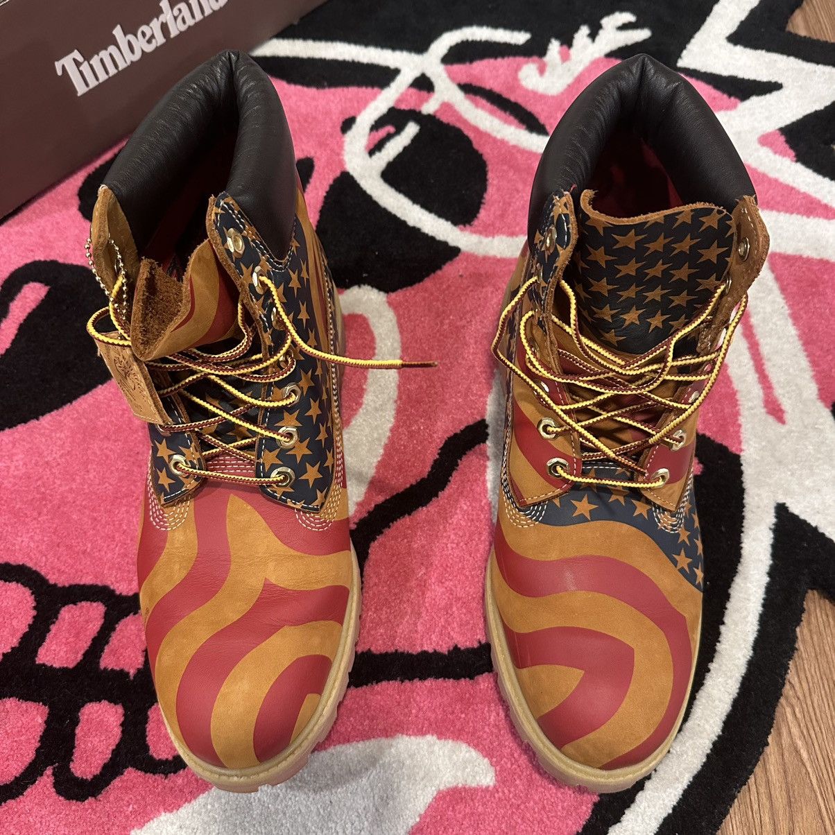 Supreme × Timberland Supreme Timberland 6 inch boot stars and stripes wheat Size US 11.5 / EU 44-45 - 2 Thumbnail