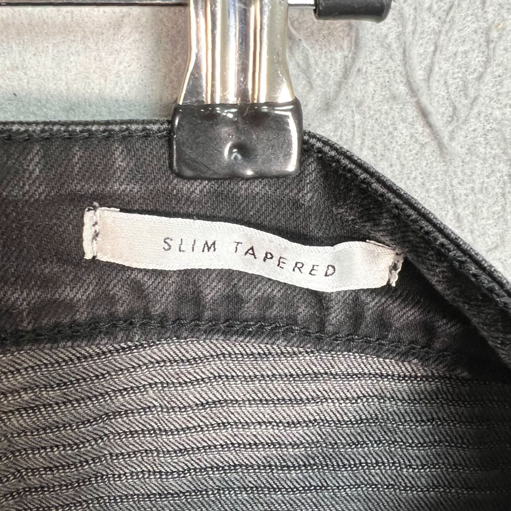 Guess GUESS Jeans Slim Tapered Mens 34 Black Cotton Denim 5-Pocket Style Regular Waist Inseam 27 Size US 34 / EU 50 - 4 Thumbnail