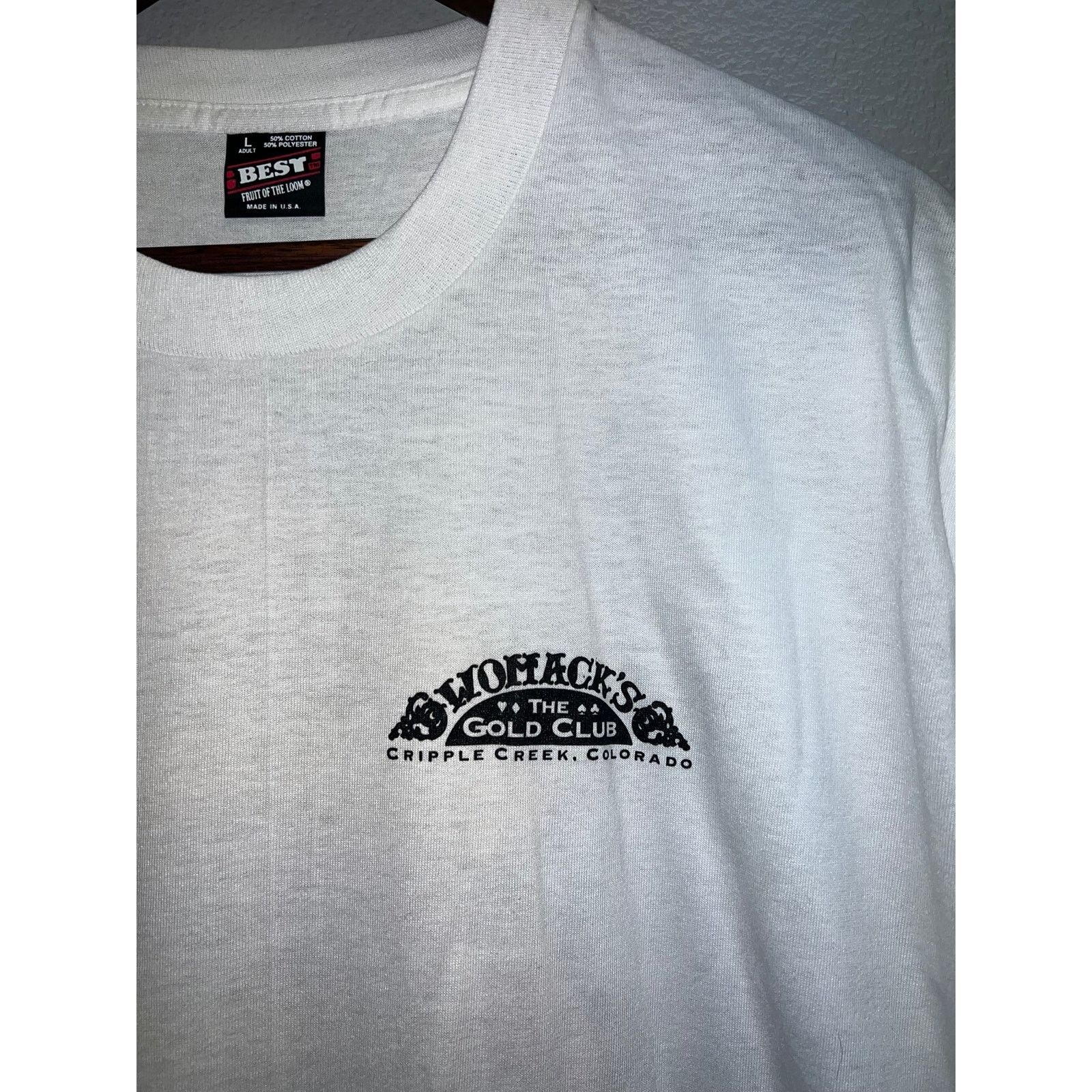 Fruit Of The Loom Vintage Womacks Casino Shirt Cripple Creek Tee 90s Large Size US L / EU 52-54 / 3 - 3 Thumbnail