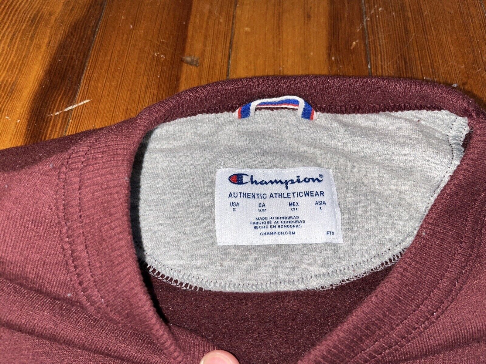 Champion Champion PowerBlend Fleece Crewneck Sweatshirt Maroon Red Size US S / EU 44-46 / 1 - 4 Thumbnail