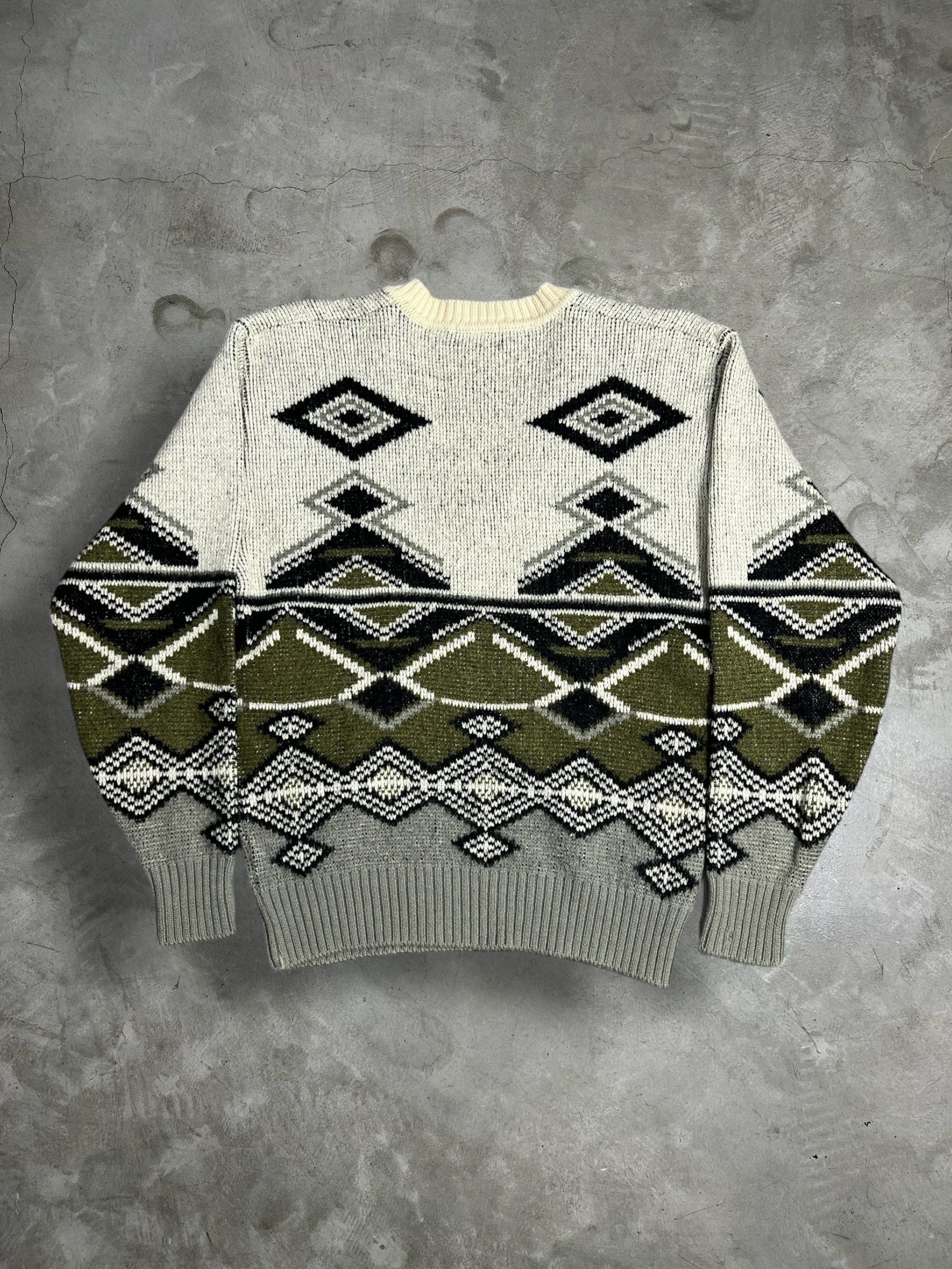 Japanese Brand Mr.Junko Golf Argyle Knit Sweater (L) JK453 Size L / US 10 / IT 46 - 8 Thumbnail