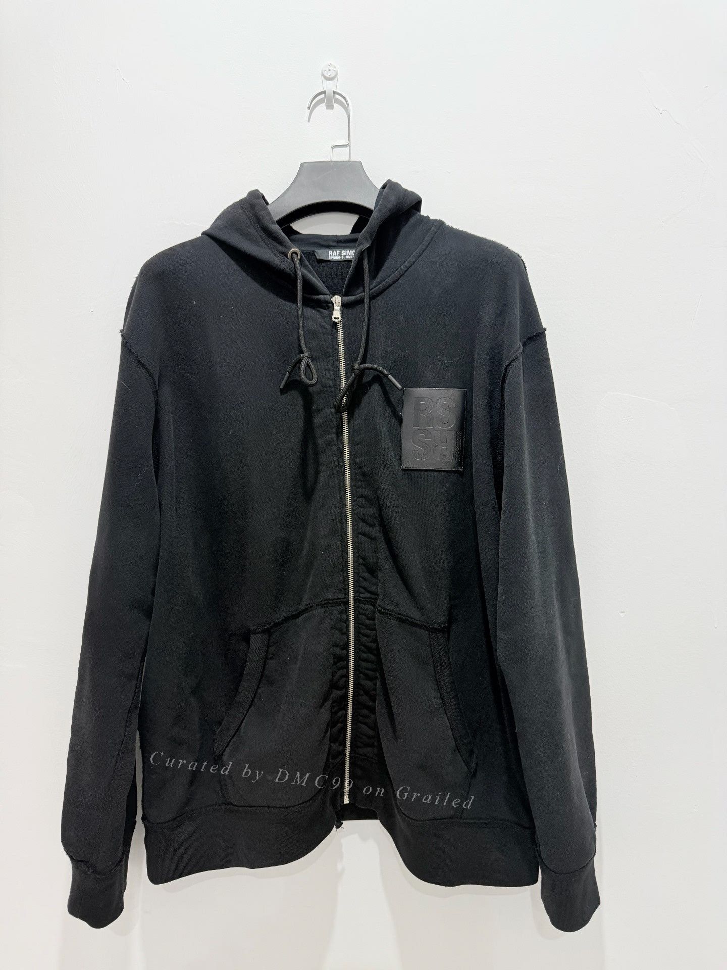 Raf Simons AW20/21 “I Love The Youth” Distressed Zip Up Hoodie