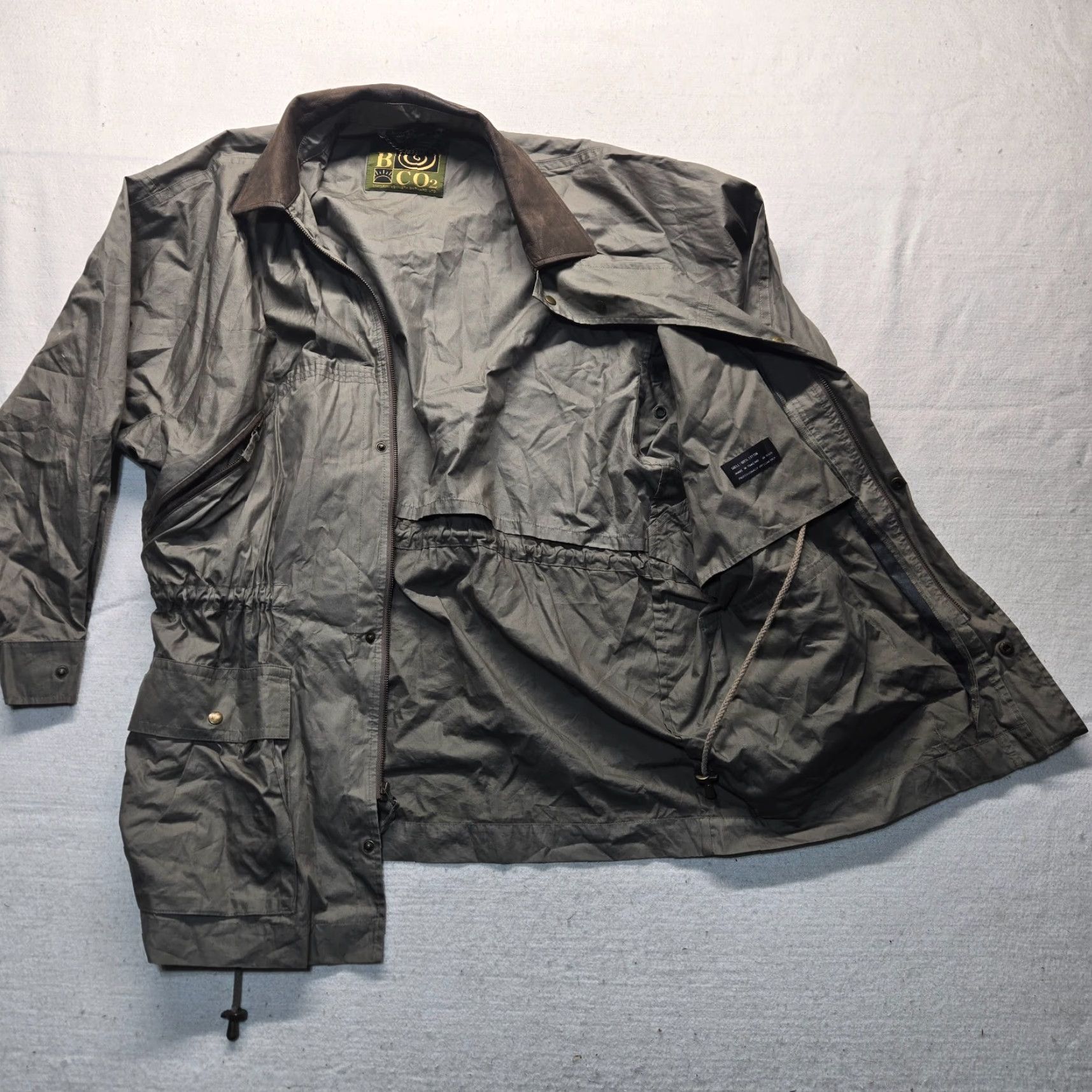 Vintage KENNETH BARNARD KB CO2 Green Long Wind Jacket Adult Men's XL Extra Large Green Jacket Mens XL Overcoat"} Size US XL / EU 56 / 4 - 2 Thumbnail