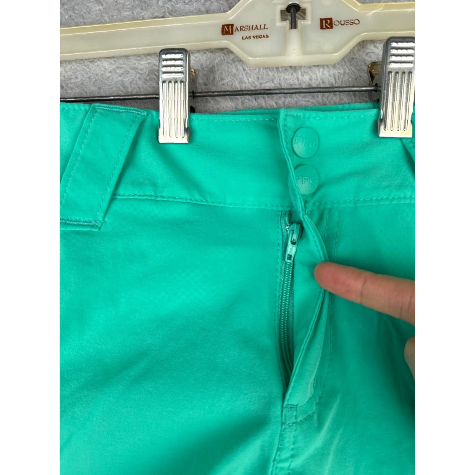 Vintage Columbia Shorts Womens 2 Teal PFG Chino Nylon Blend Boating Fishing Casual 28x5 Size 26" / US 2 / IT 38 - 6 Thumbnail