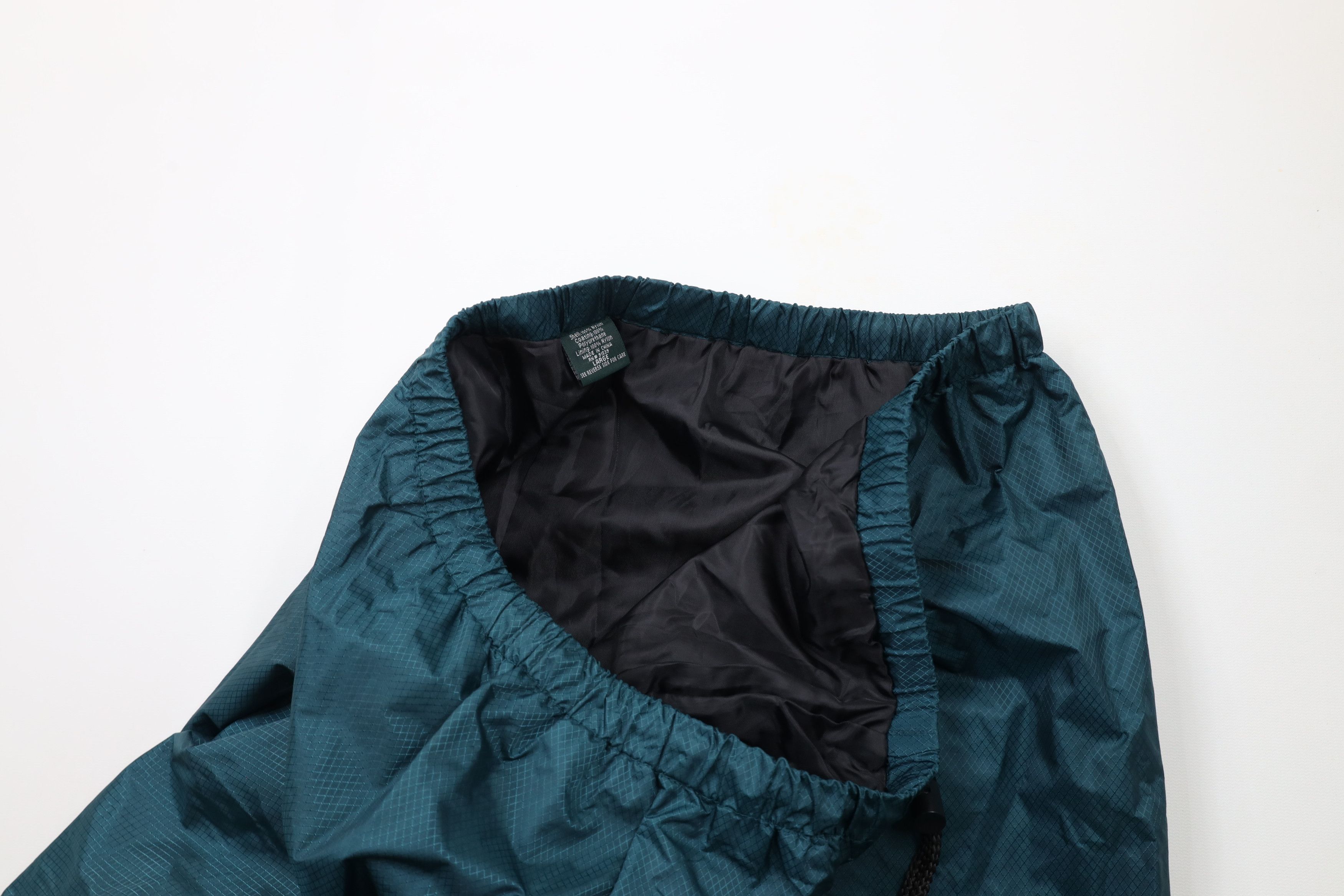 Vintage Vintage 90s Streetwear Wide Leg Waterproof Rain Pants Green Size US 36 / EU 52 - 7 Thumbnail