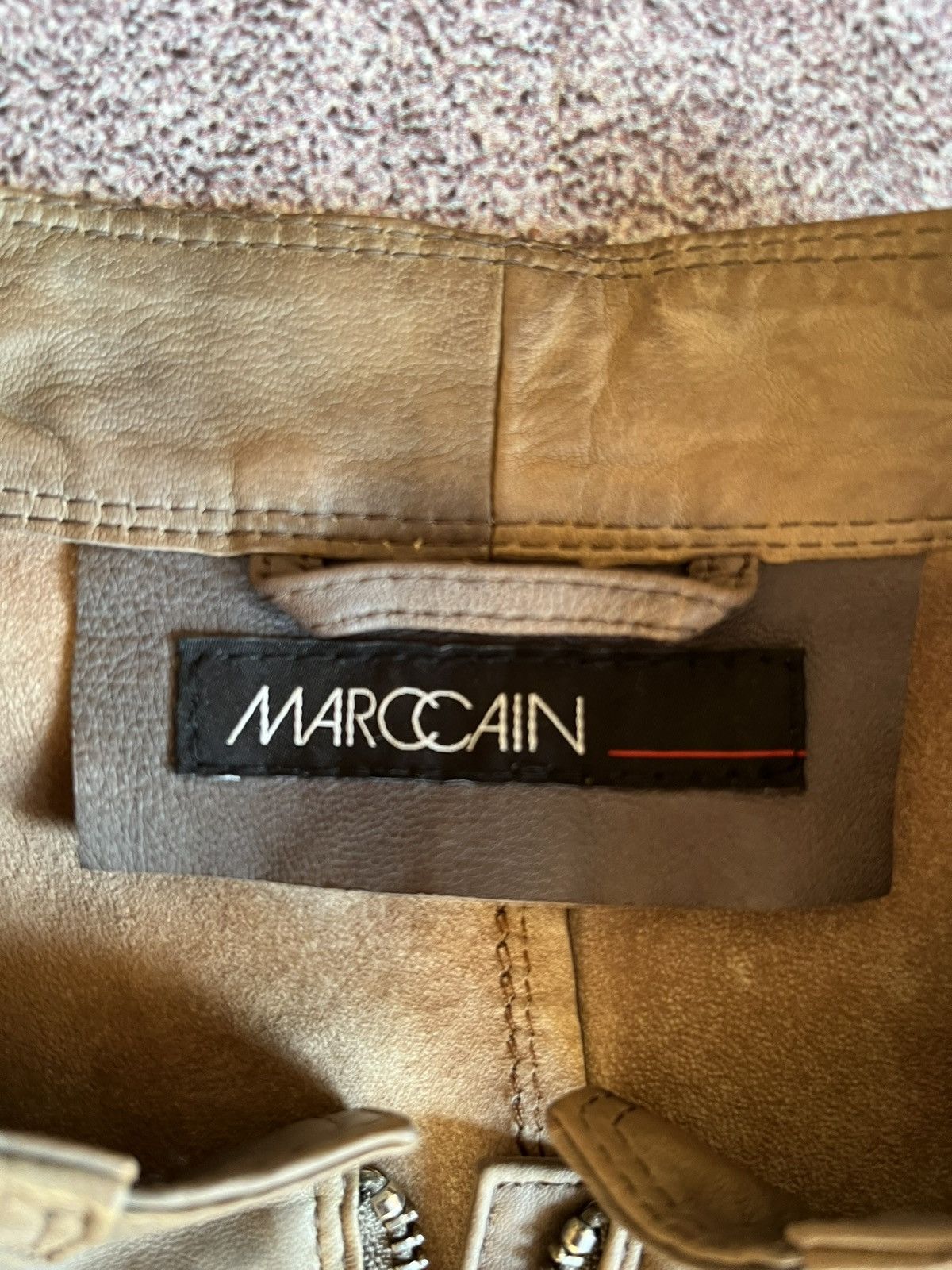 Leather Marc Cain Vintage "Used & Washed" Lamb Nappa Leather Jacket Size S / US 4 / IT 40 - 11 Thumbnail