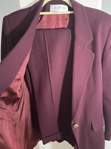 Jones New York Jones New York Women's Blazer - Elegant Maroon Wool Jacket Size M / US 6-8 / IT 42-44 - 5 Thumbnail