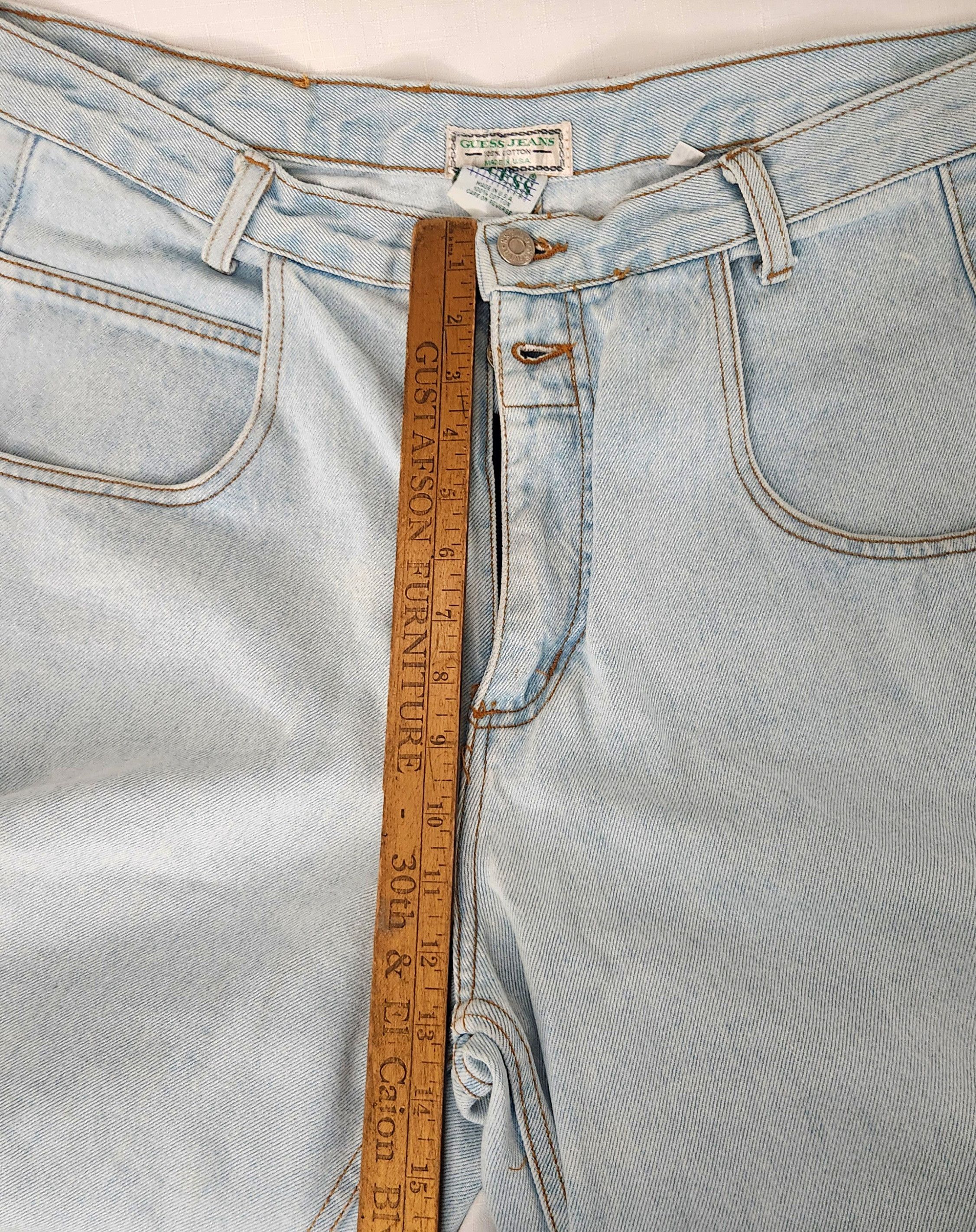 Guess × Vintage Vtg 80 90's Guess Jeans Light blue Wash RETRO Streetwear 40 Size US 40 / EU 56 - 12 Thumbnail