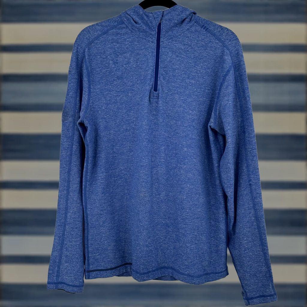 Lululemon Lululemon Mens Blue Space Dye Quarter Zip Hoodie Performance Running Top Medium Size US M / EU 48-50 / 2 - 1 Thumbnail