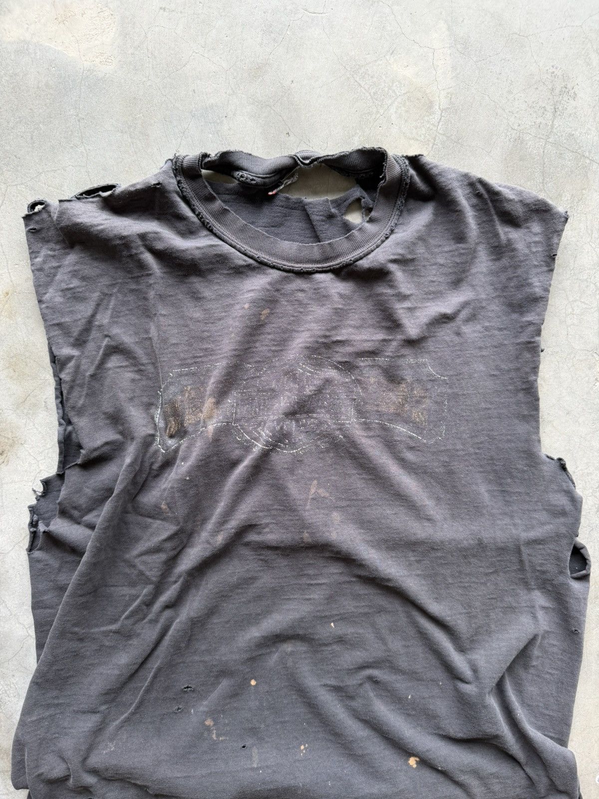 Vintage 90s Harley Cutoff Size US XL / EU 56 / 4 - 3 Thumbnail