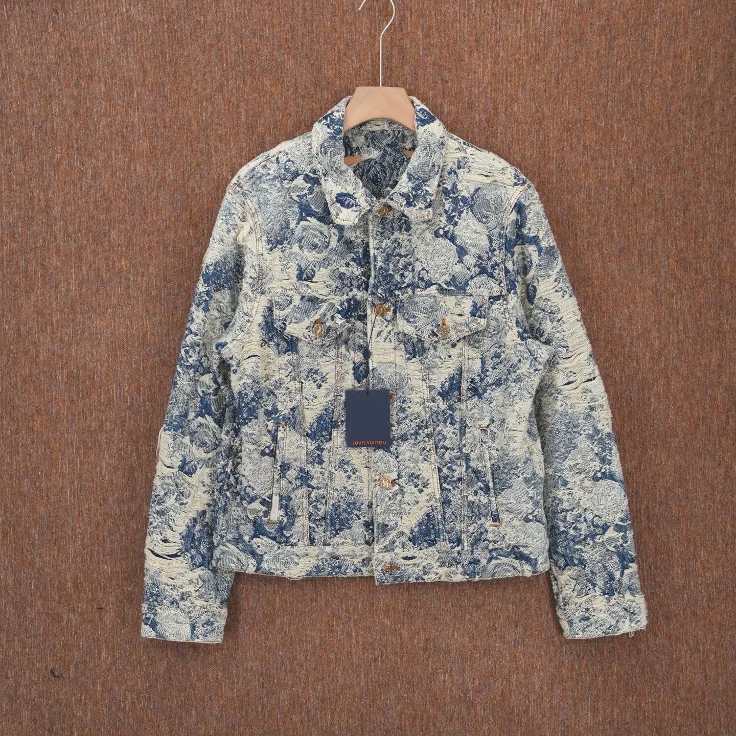 Louis Vuitton Louis Vuitton Distressed Floral Denim Jacket Size US M / EU 48-50 / 2 - 1 Thumbnail