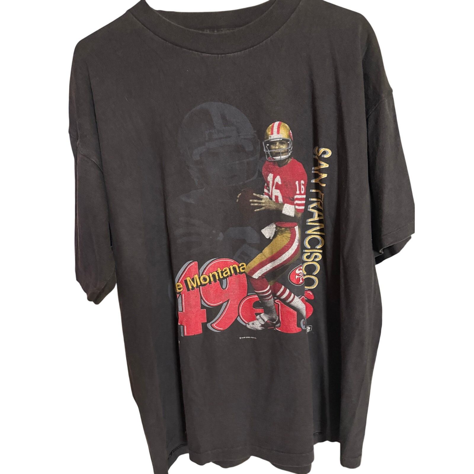 Salem Sportswear Vintage Joe Montana 49ers Tee Size US XL / EU 56 / 4 - 1 Preview