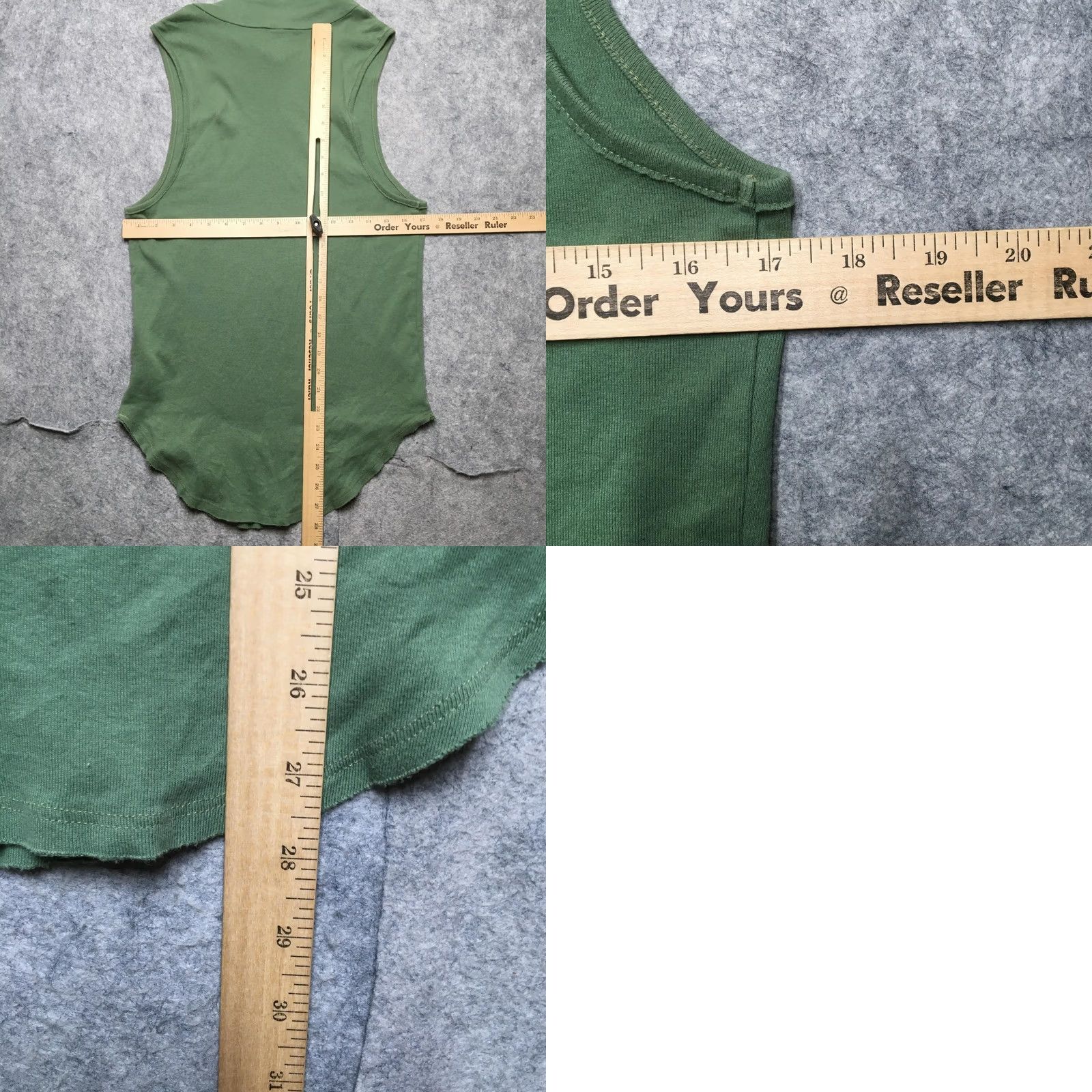 Free People Free People Tank Womens Medium Green Mock Turtleneck Sleeveless Made USA Size M / US 6-8 / IT 42-44 - 8 Thumbnail