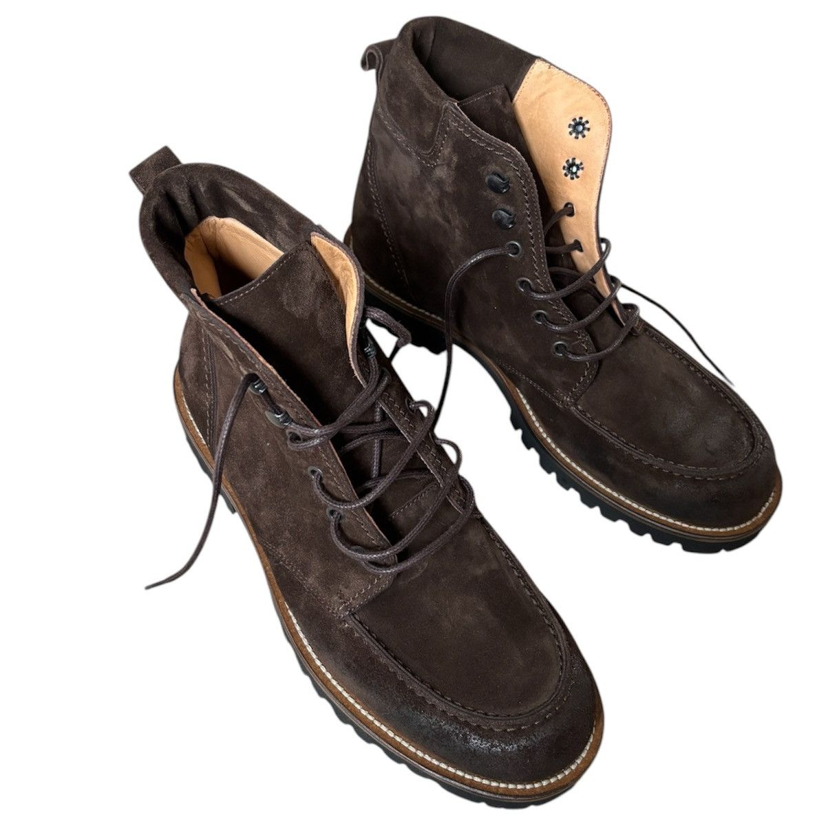 Eleventy Eleventy Brown Leather & Suede Boots Size US 8 / EU 41 - 1 Thumbnail