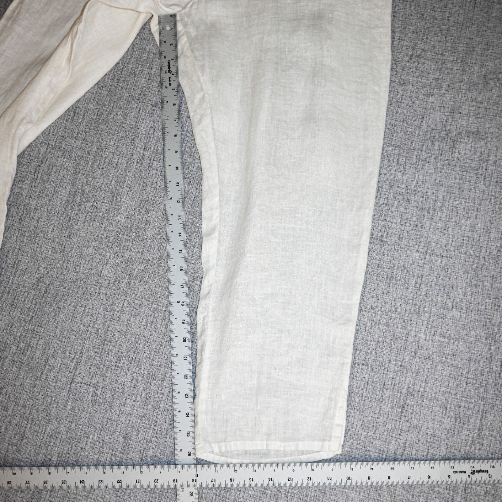 FLAX Flax by Jeanne Engelhart Large Linen Pocketed Ankle pant Size 34" / US 12 / IT 48 - 9 Thumbnail