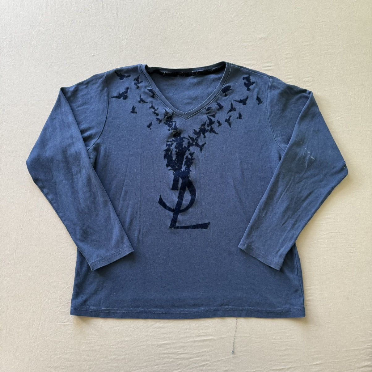 Vintage Yves Saint Laurent "Logo Bird" Long Sleeve Tee
