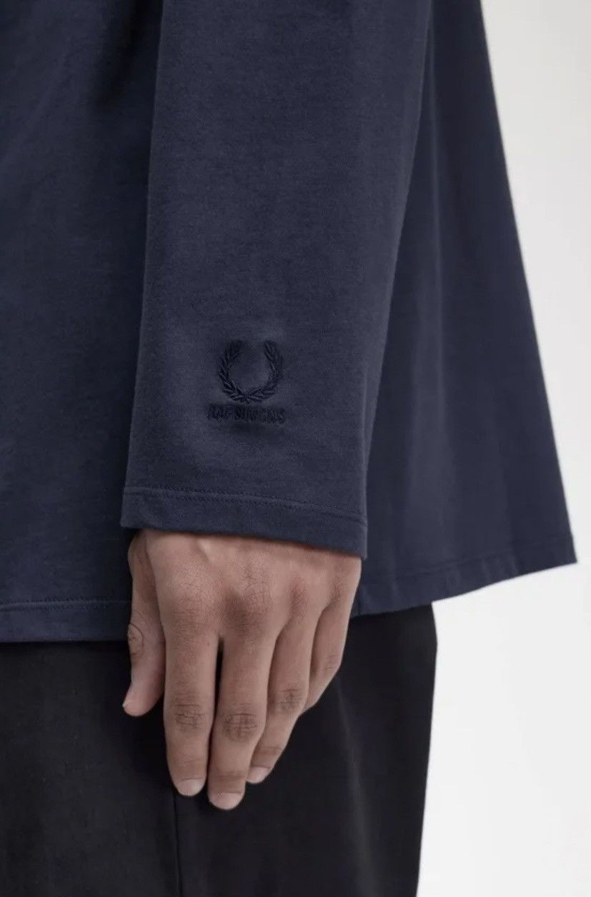 Raf Simons FRED PERRY Raf Simons Printed Jersey Navy XL long sleeve Size US XL / EU 56 / 4 - 2 Thumbnail
