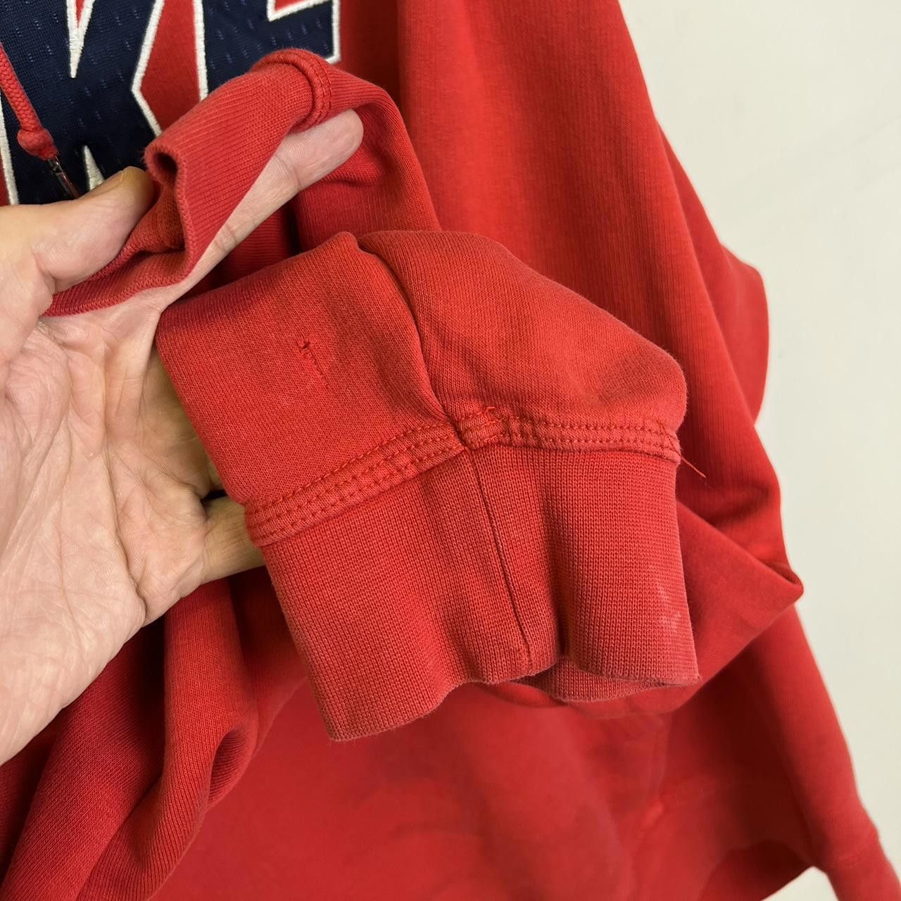 Nike Vintage Nike Red Pullover Hoodie with Classic Logo Size US XL / EU 56 / 4 - 6 Thumbnail