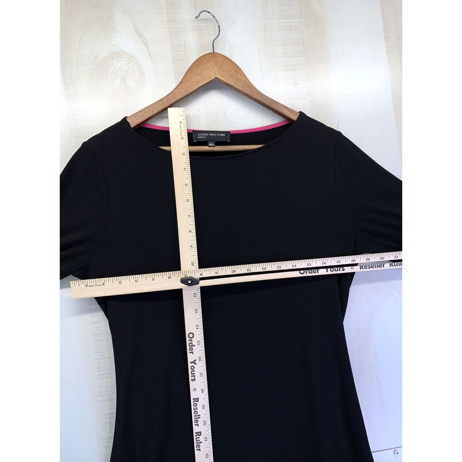 Jones New York Jones New York Dress Women’s L Black 3/4 Sleeve Stretch Tie Back Dress-4450 Size L / US 10 / IT 46 - 3 Thumbnail