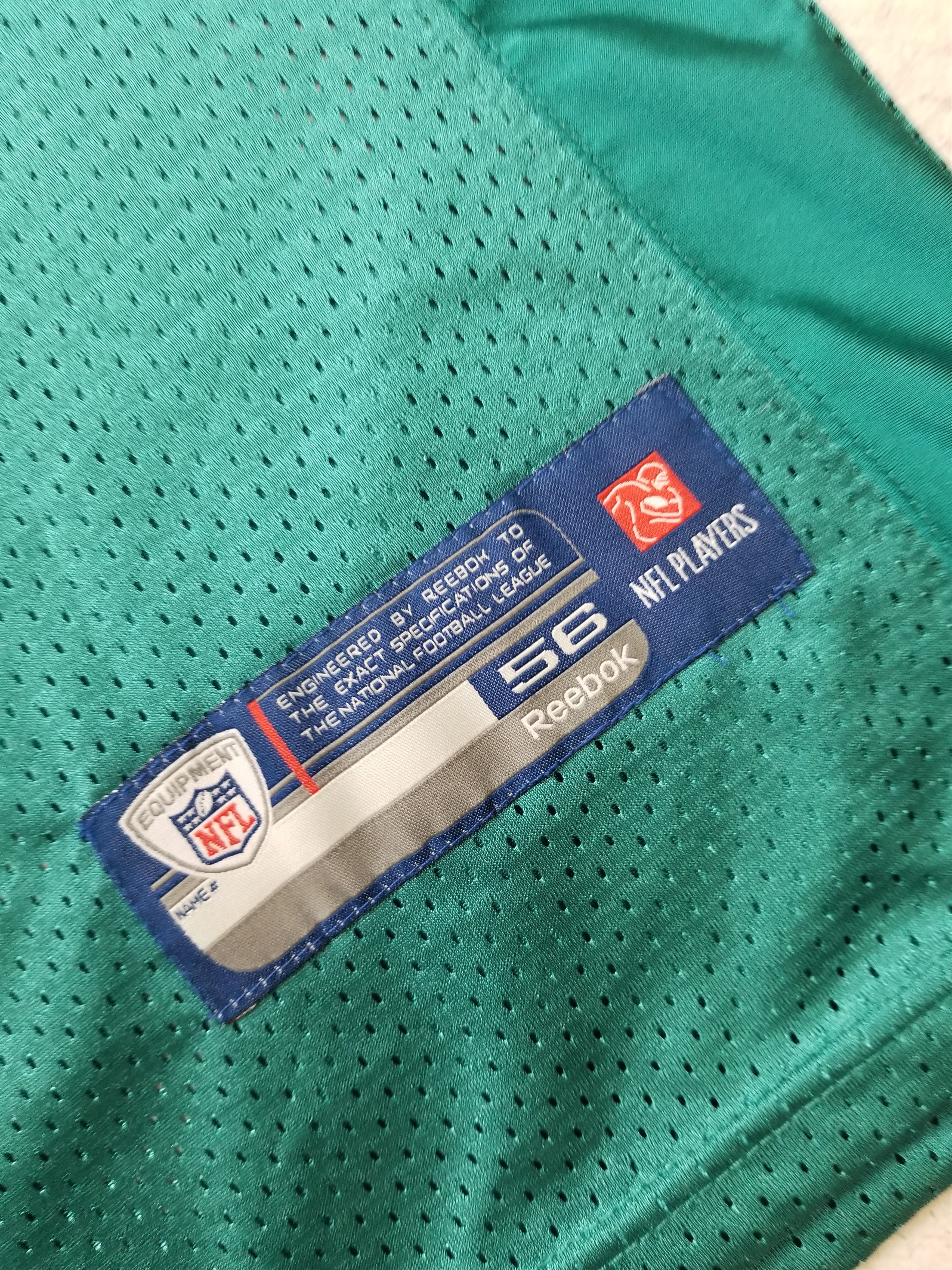 Reebok Miami Dolphins Jersey Blank Fins Teal Sewn Men's Size 56 Size US XL / EU 56 / 4 - 3 Thumbnail