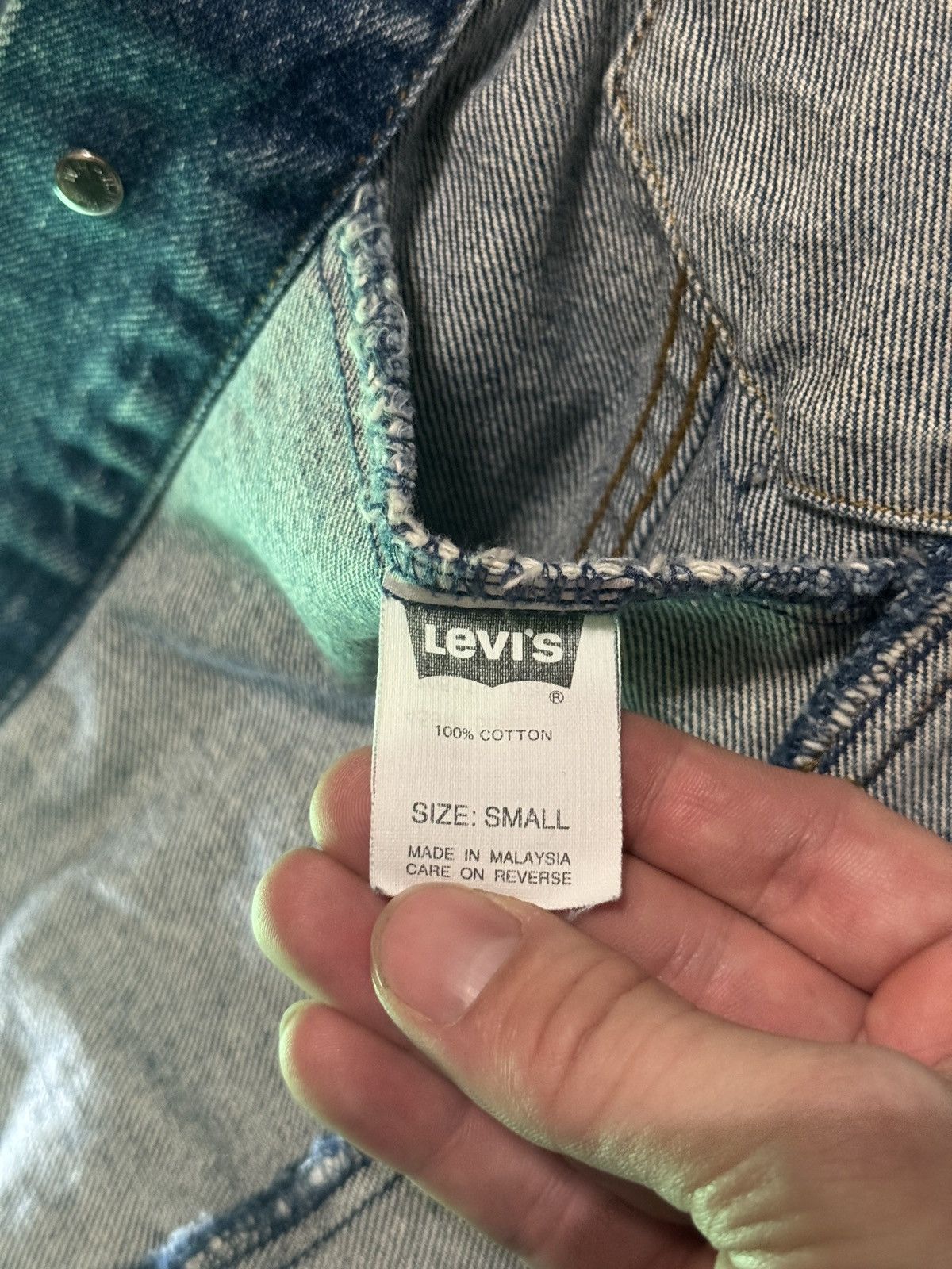 Levi's Vintage Clothing Vintage 90s Levi’s Denim Trucker Orange Tab 22x25 Jacket Size US S / EU 44-46 / 1 - 5 Thumbnail