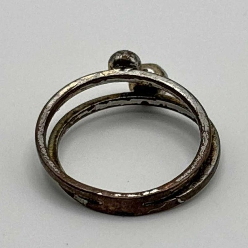 Other Vintage Silver Duet Ring Size ONE SIZE - 5 Thumbnail