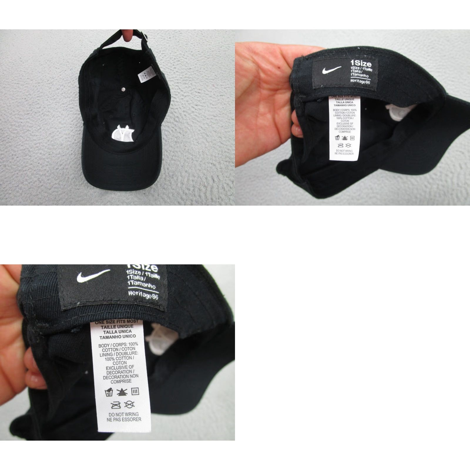 Nike Nike Adjustable Baseball Cap Black Donavan's Yard Embroidered Logo Mens One Size Size ONE SIZE - 8 Thumbnail