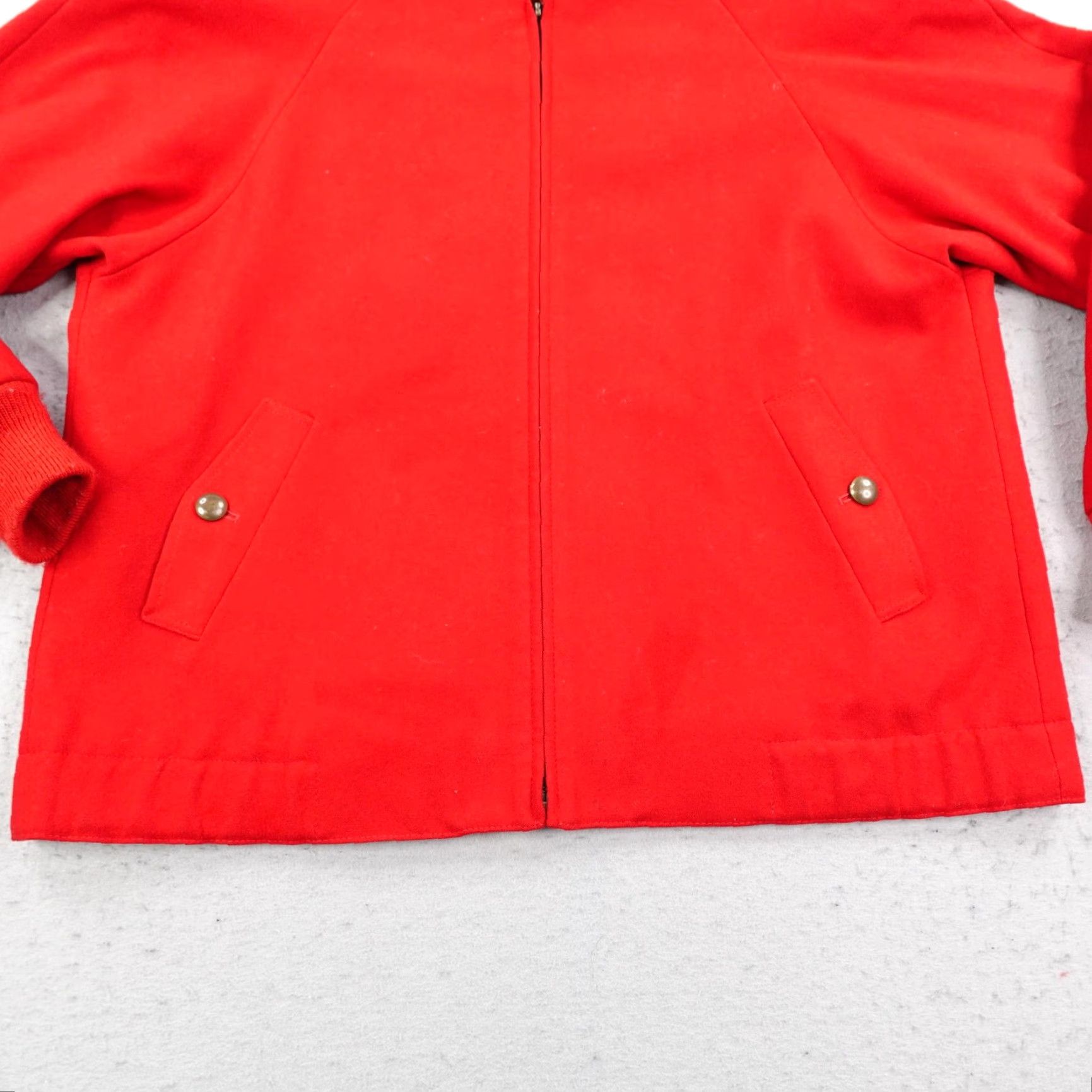 Pendleton Vintage Pendleton Jacket Womens Medium Red Wool Shoulder Pads Coat Zip Up 80s Size M / US 6-8 / IT 42-44 - 4 Thumbnail